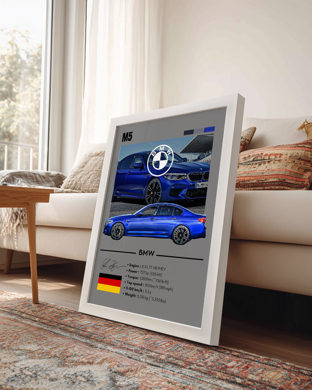 BMW M5 GRİ Poster Tablosu