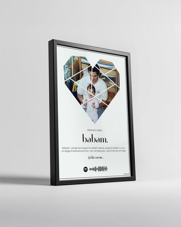 Babalara Özel 1-9 Fotoğraflı Kolaj Poster Tablo