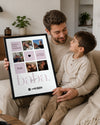 Babalara Özel 5 Fotoğraflı Kolaj Poster Tablo