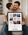 Babalara Özel 5 Fotoğraflı Kolaj Poster Tablo