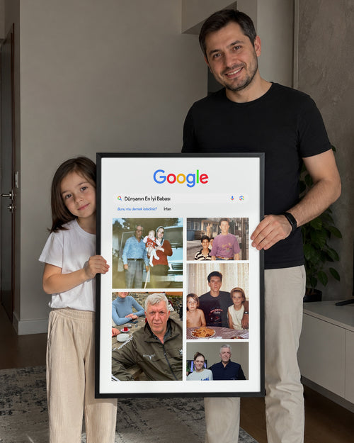 Babalara Özel Google Poster Tablosu
