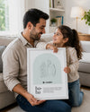 Babalara Özel Line Art Çizim Poster Tablosu
