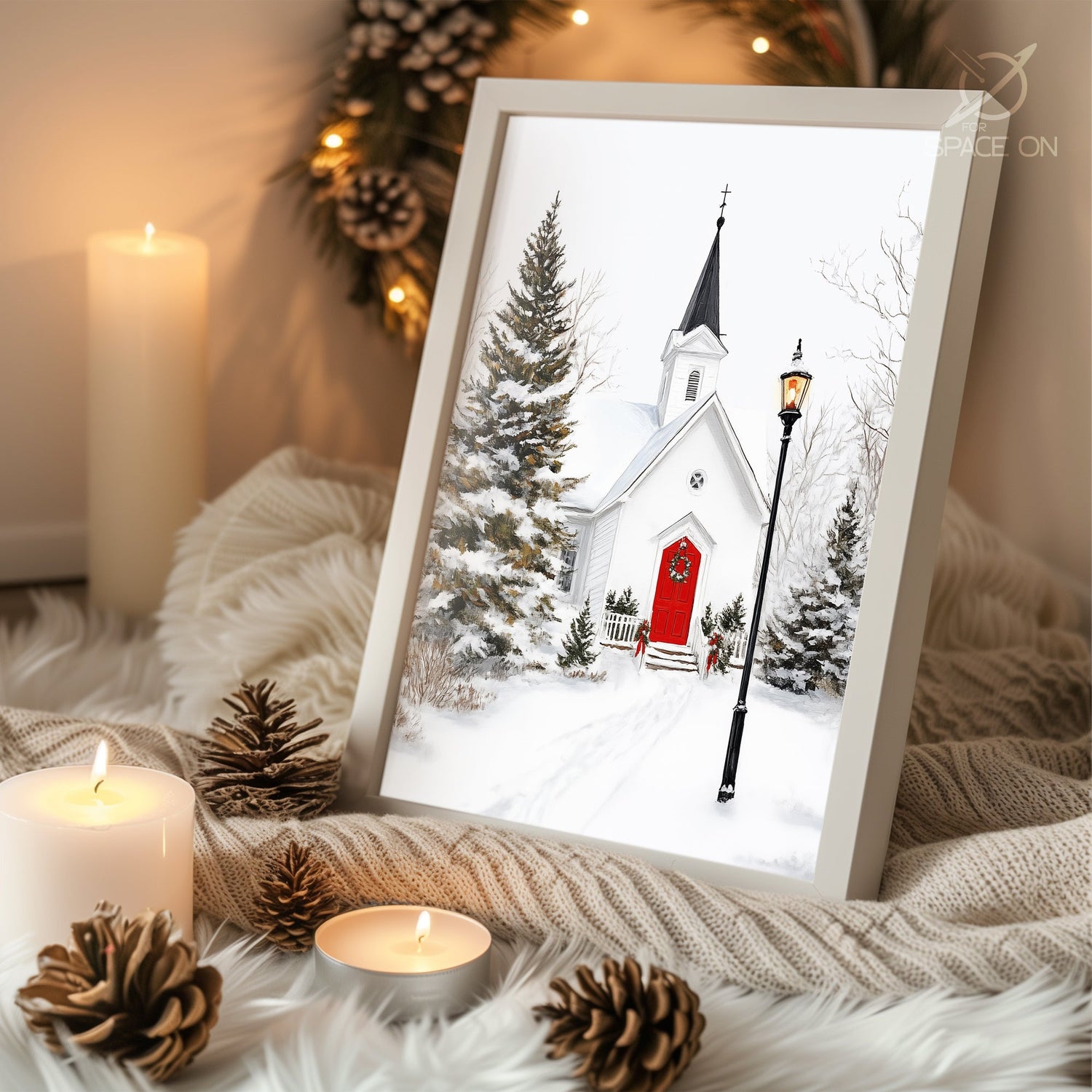 Baby Reindeer Portrait Poster Tablosu