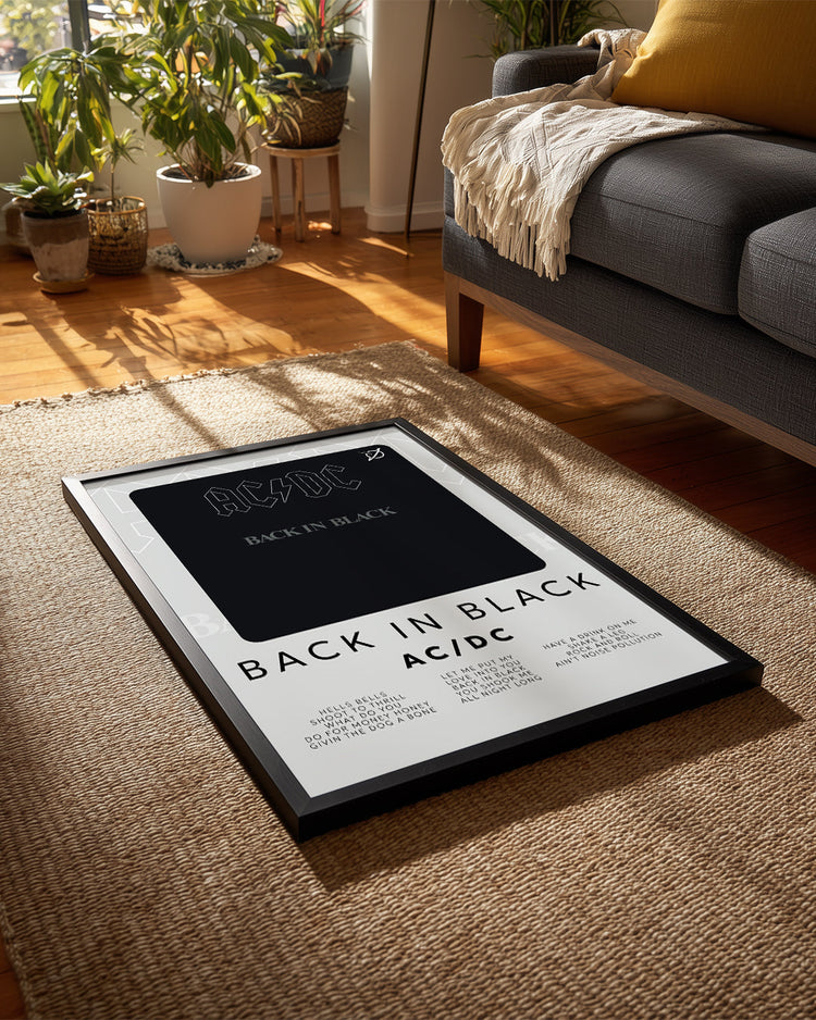 Back In Black - ACDC Poster Tablosu