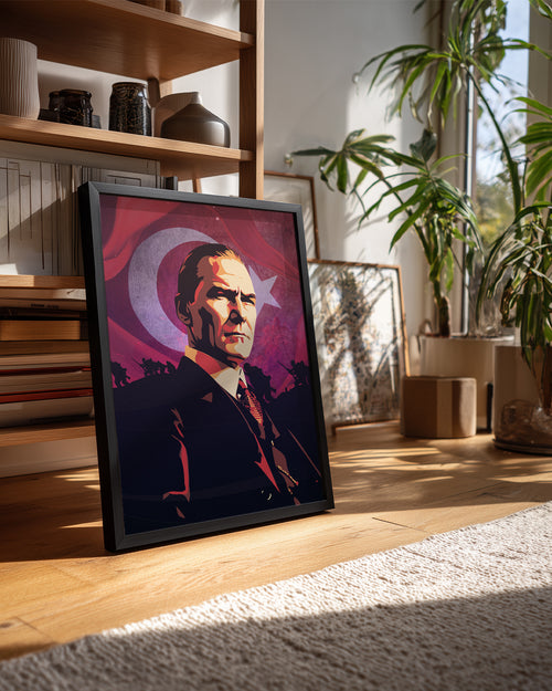 Bağımsızlığın Mimarı – Modern Atatürk İllüstrasyon Poster Tablosu