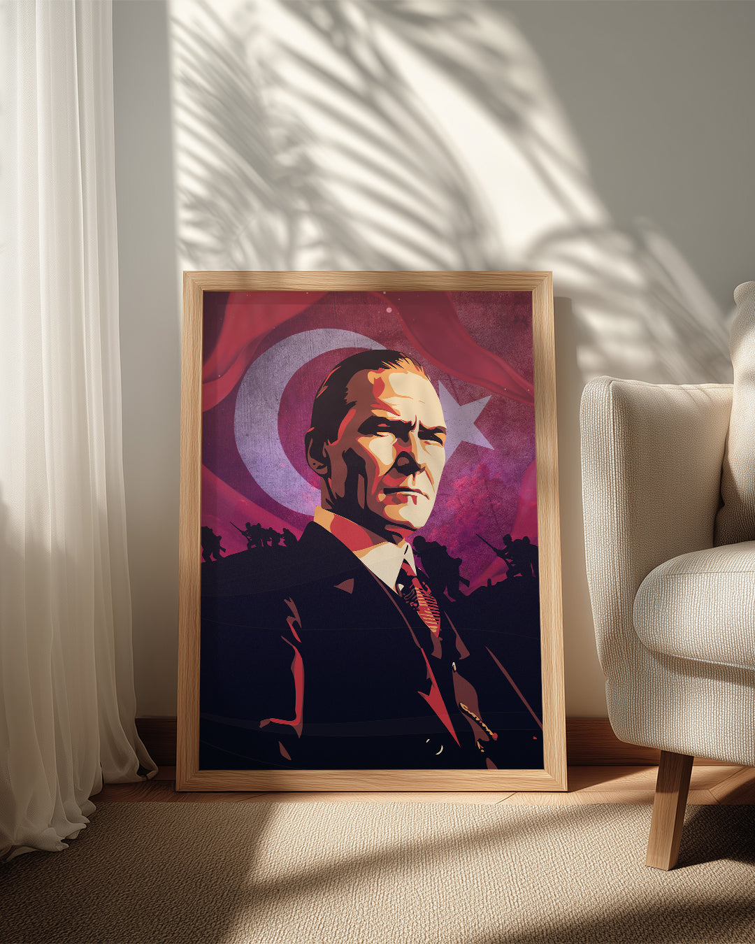 Bağımsızlığın Mimarı – Modern Atatürk İllüstrasyon Poster Tablosu
