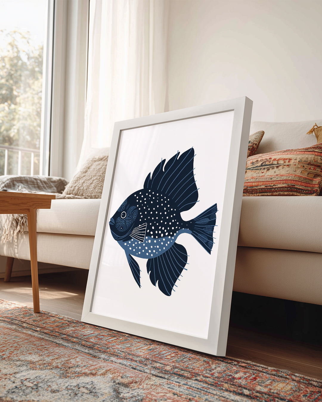Balık - Mavi Benekli Poster Tablosu
