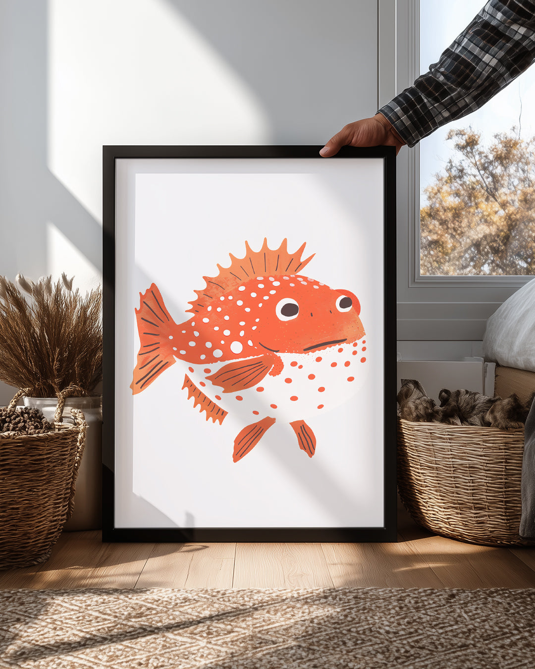 Balık - Turuncu Benekli Poster Tablosu