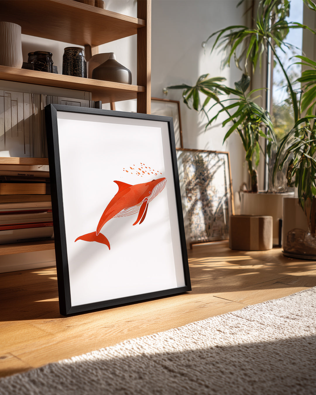 Balina - Okyanus Yüzeyinde Poster Tablosu