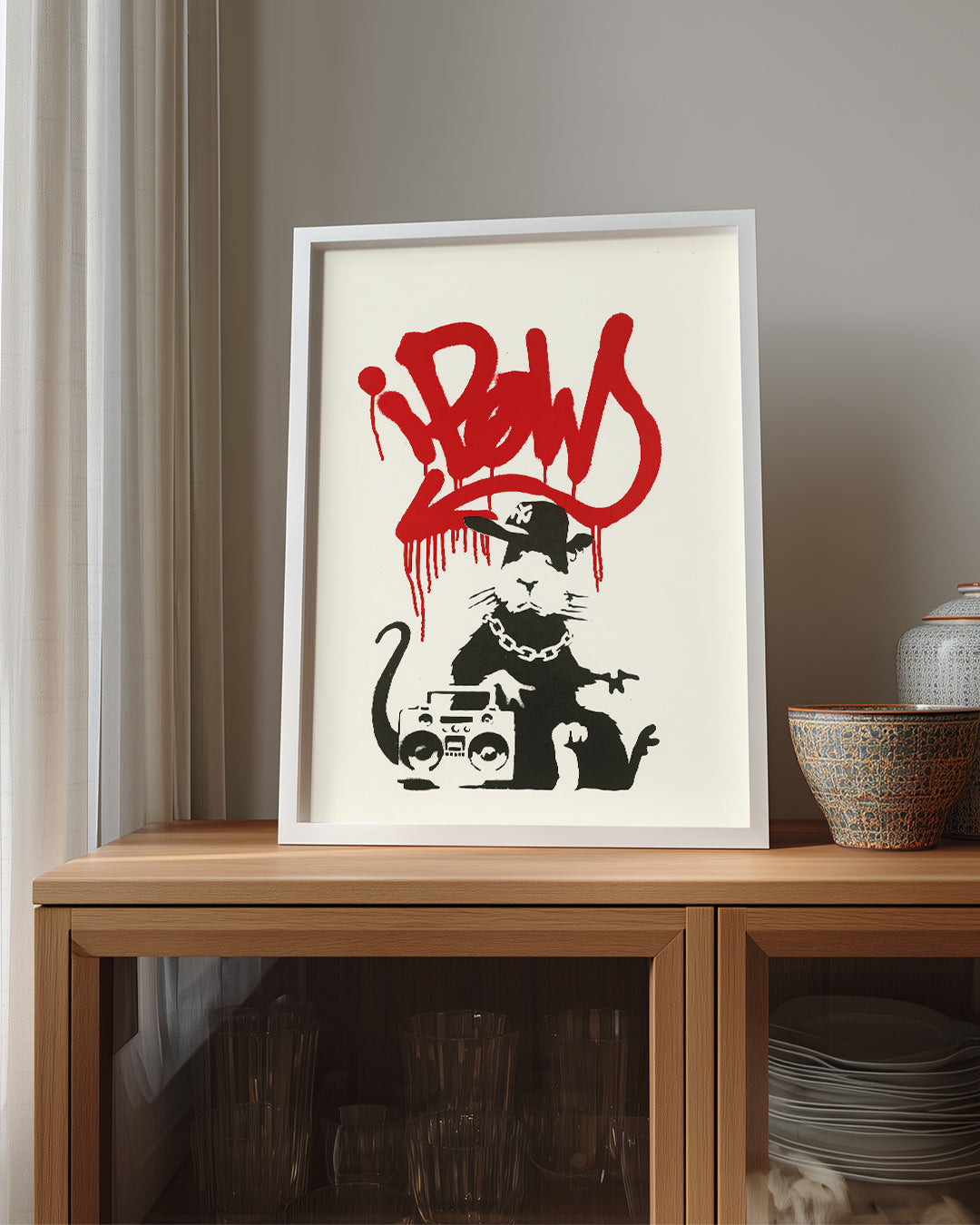 Banksy Rat Poster Tablosu
