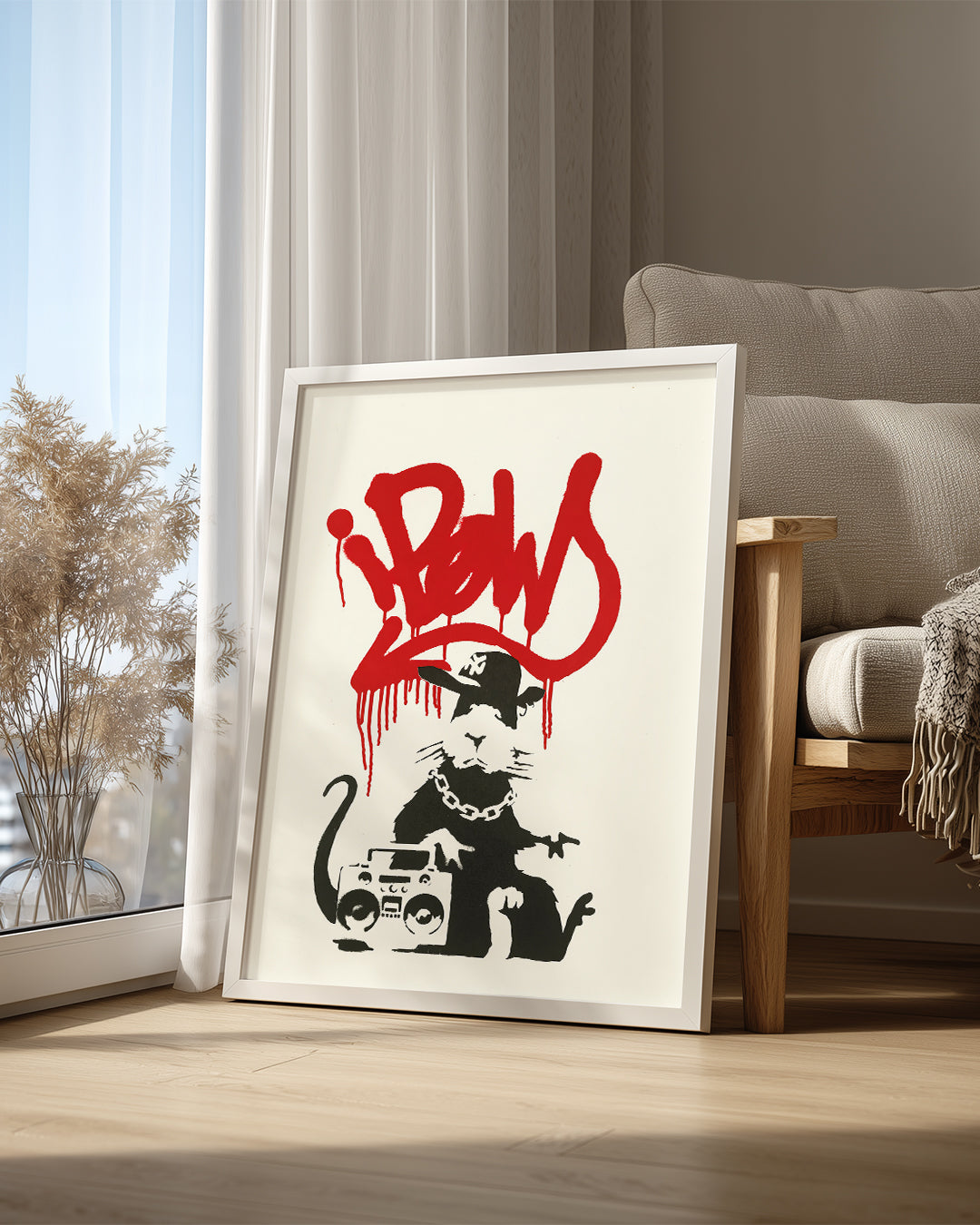 Banksy Rat Poster Tablosu