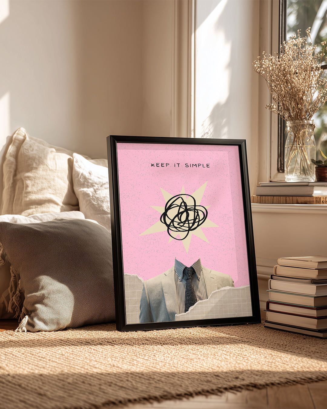Basitlik Karmaşası - Modern Kolaj Tasarımı Poster Tablosu