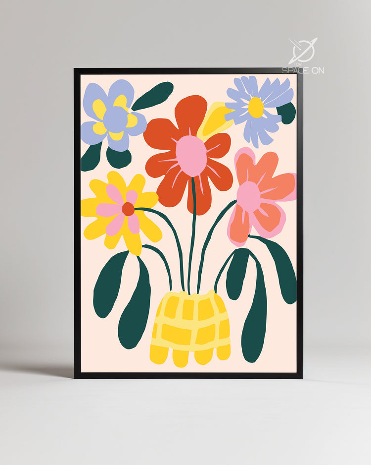Basket Bloom Poster Tablosu