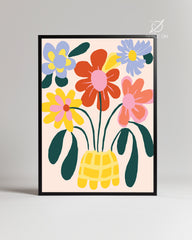 Basket Bloom Poster Tablosu