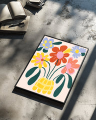 Basket Bloom Poster Tablosu