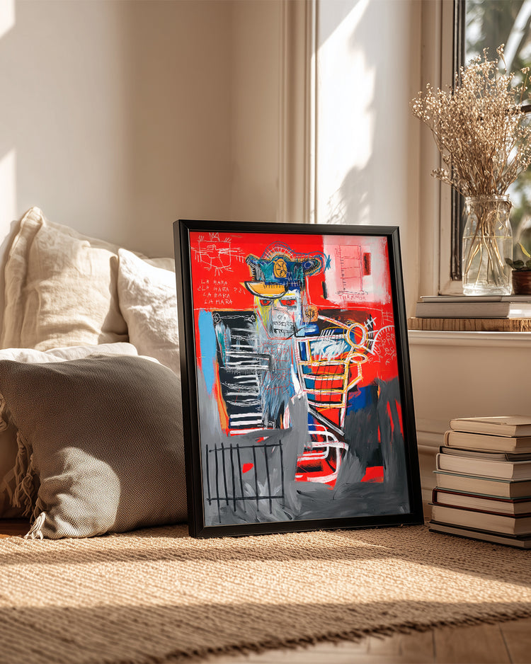 Basquiat Red Poster Tablosu