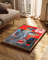 Basquiat Red Poster Tablosu