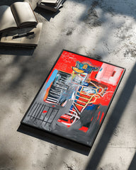 Basquiat Red Poster Tablosu