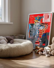 Basquiat Red Poster Tablosu