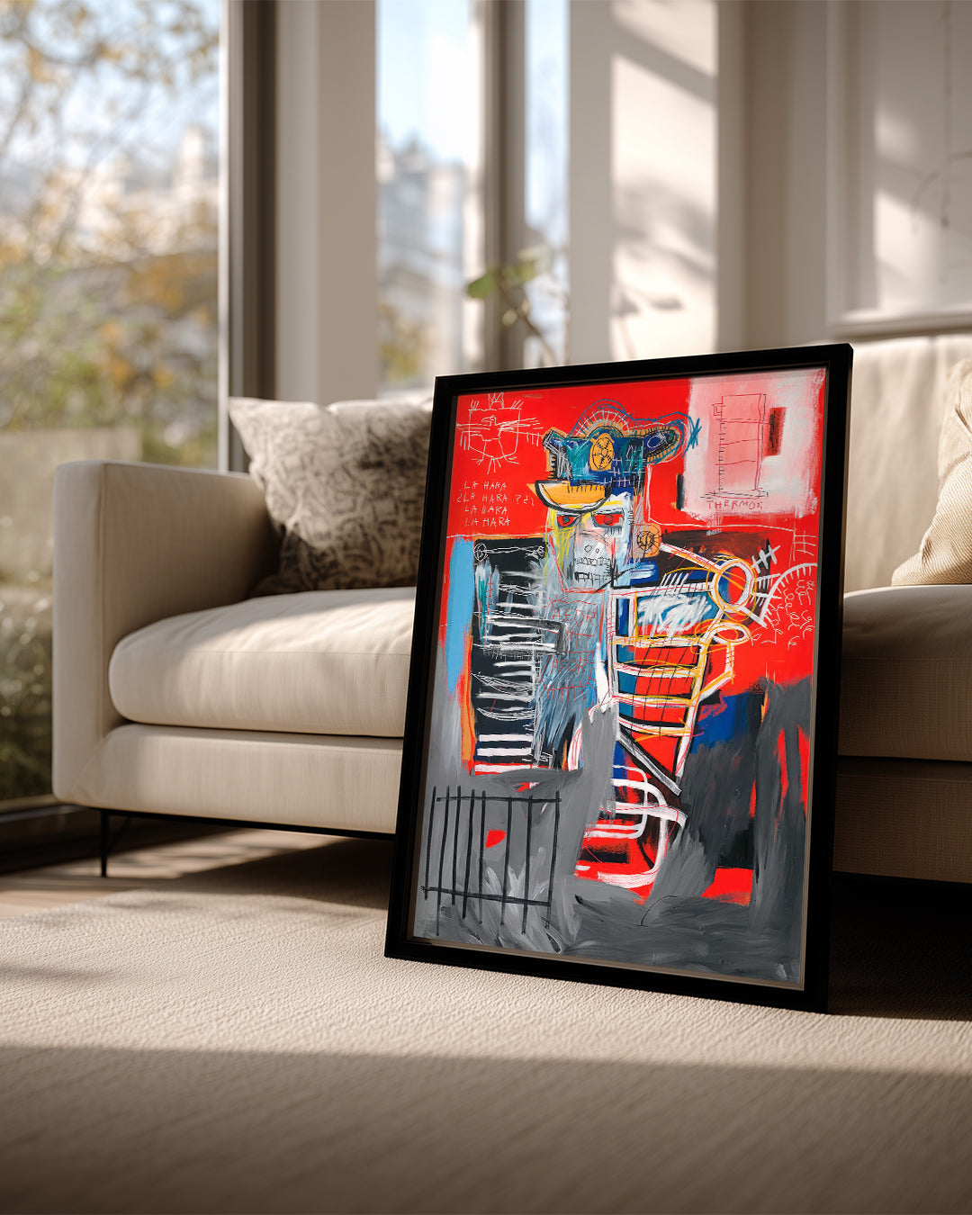 Basquiat Red Poster Tablosu