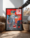Basquiat Red Poster Tablosu