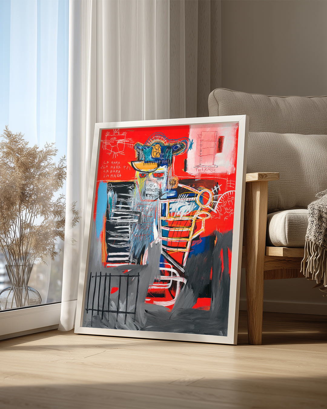 Basquiat Red Poster Tablosu
