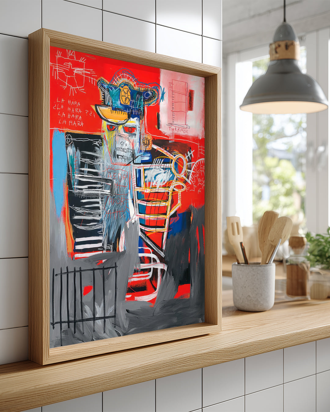 Basquiat Red Poster Tablosu