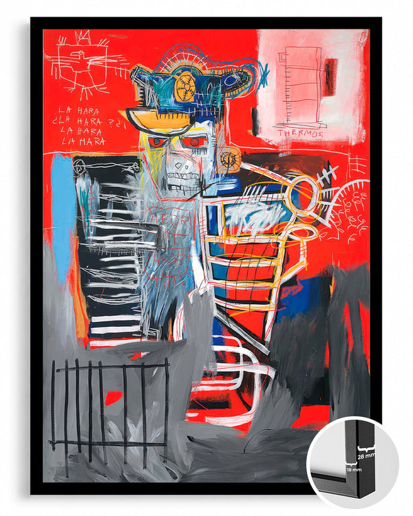 Basquiat Red Poster Tablosu