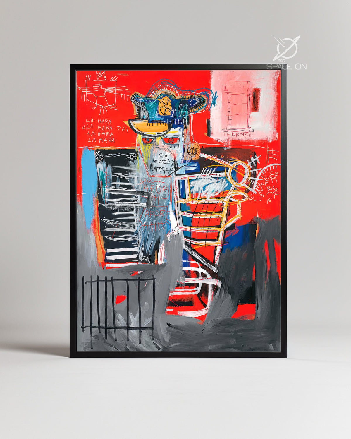 Basquiat Red Poster Tablosu