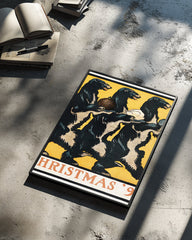 Bear Christmas Poster Tablosu
