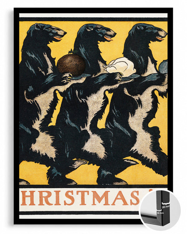 Bear Christmas Poster Tablosu