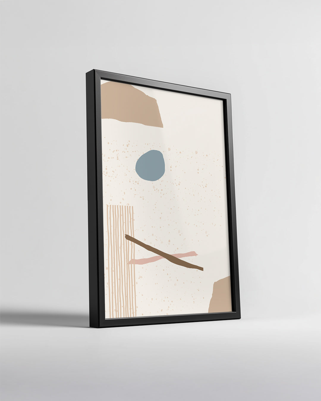 Beige Abstract Poster Tablosu