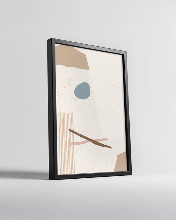 Beige Abstract Poster Tablosu