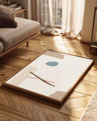 Beige Abstract Poster Tablosu