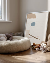 Beige Abstract Poster Tablosu