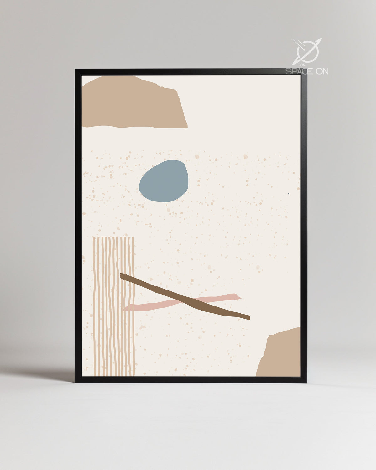 Beige Abstract Poster Tablosu