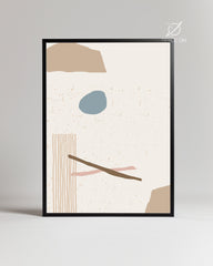 Beige Abstract Poster Tablosu