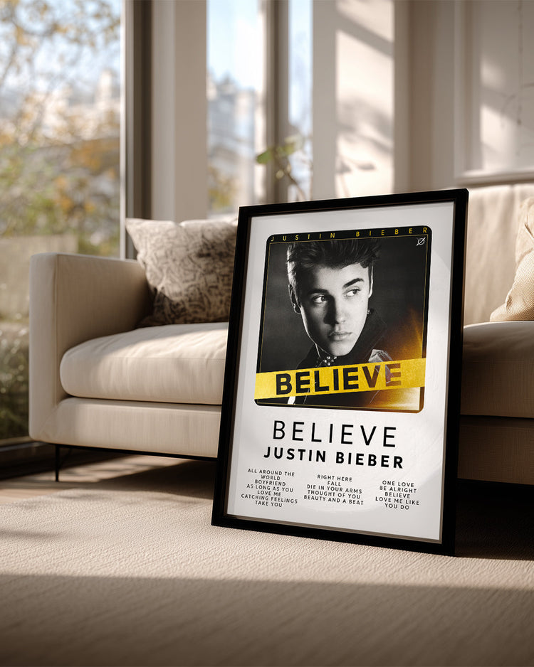 Believe - Justin Bieber Poster Tablosu