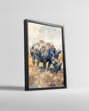 Birboynuzlu - Çimenli Savana Poster Tablosu