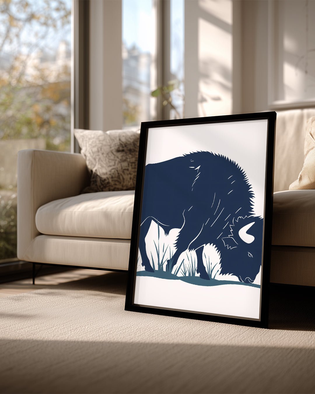 Bizon - Kaba Tüy Deseni Poster Tablosu
