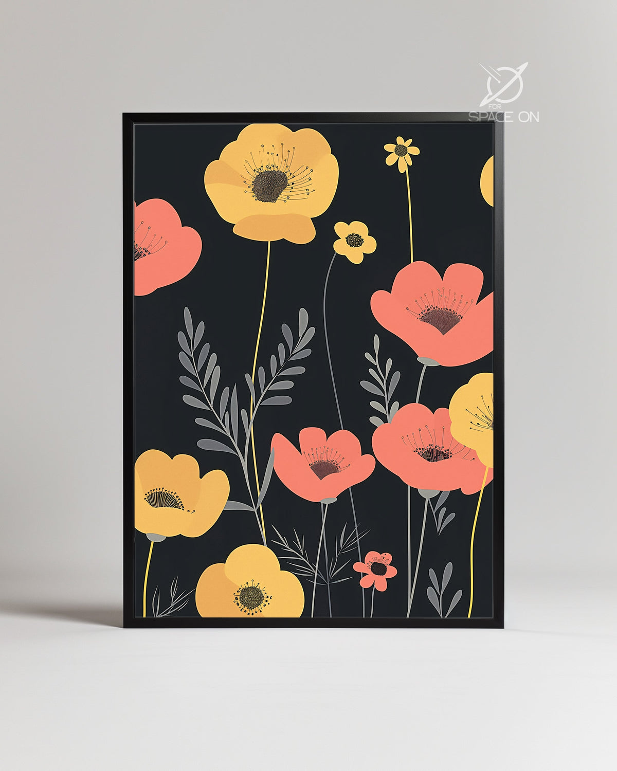 Black Bloom Poster Tablosu