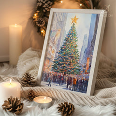 Black Cat Winter Poster Tablosu