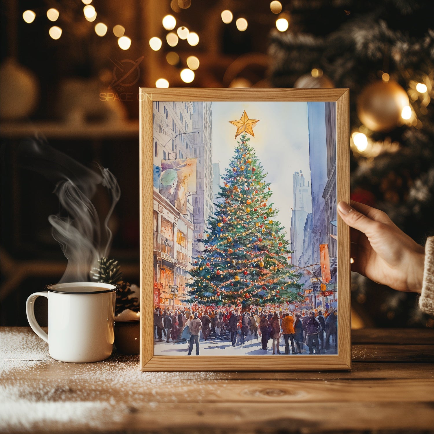 Black Cat Winter Poster Tablosu