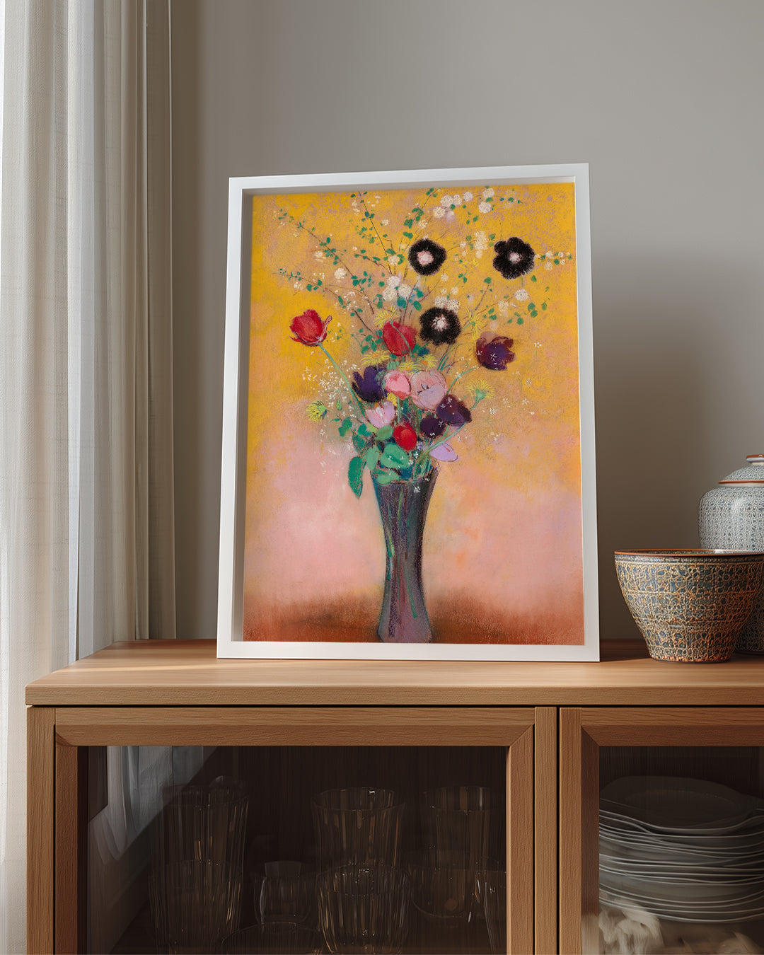 Black Flowers Poster Tablosu