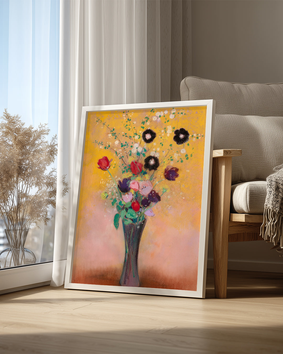 Black Flowers Poster Tablosu