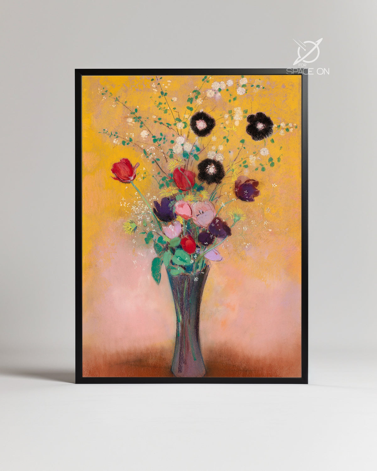 Black Flowers Poster Tablosu