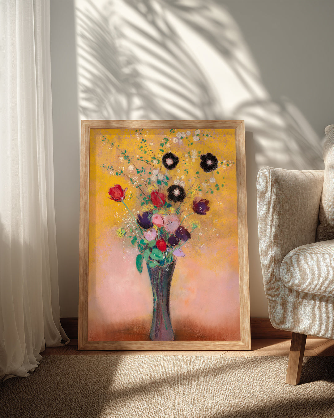 Black Flowers Poster Tablosu