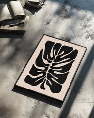Black Monstera Poster Tablosu