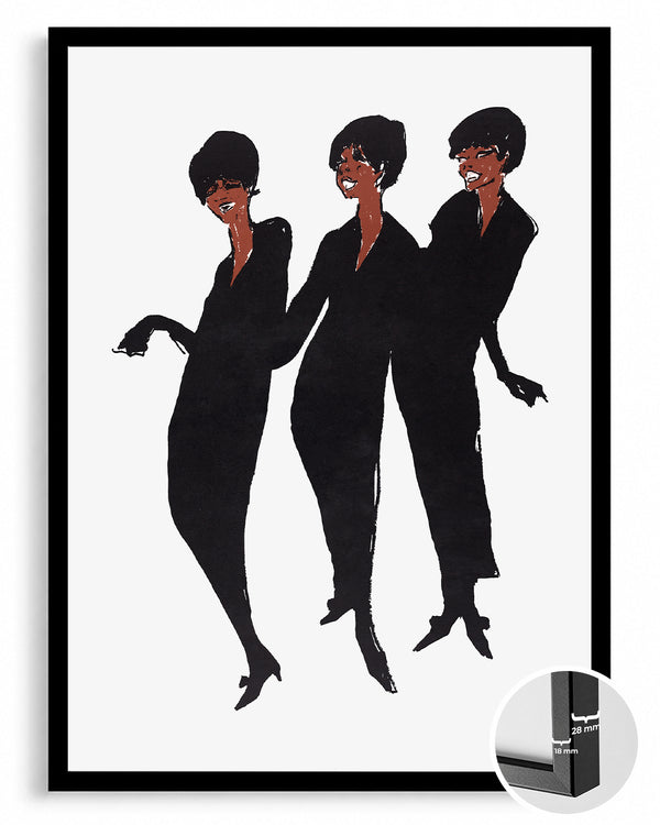 Black Trio Poster Tablosu