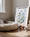 Bleu Daisy Poster Tablosu